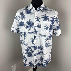Hurley Patio Woven Shirt Men's Sz Large L Button Front Hawaiian Short Sleeve New